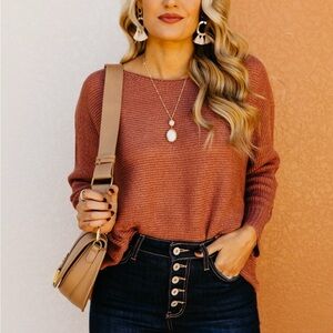 BE COOL Women's Warm Brown Sweater